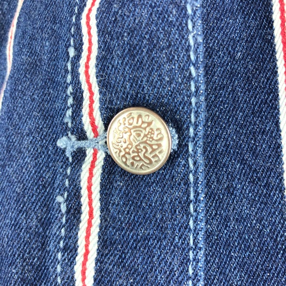 Vintage Stripe Denim Jacket - Size Small - Picture 5 of 6